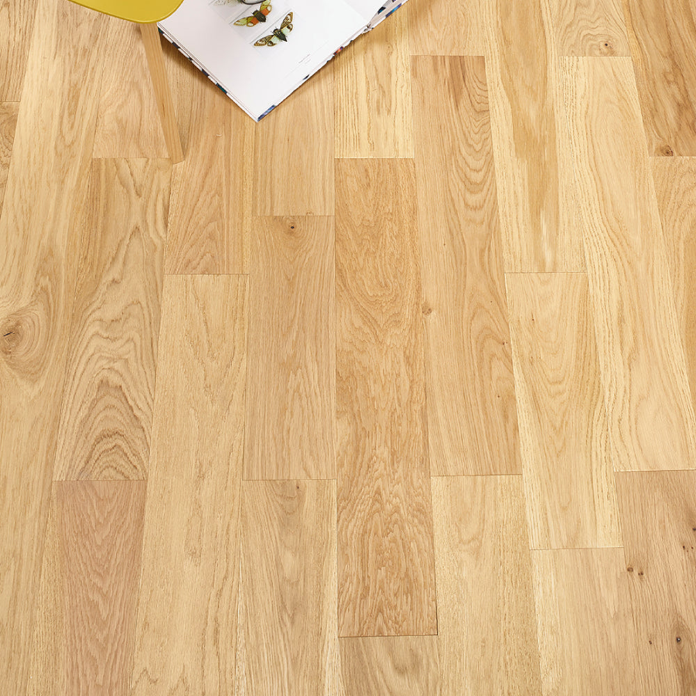 Lusso Florence Natural Brushed & Oiled Solid Oak Flooring 125mm