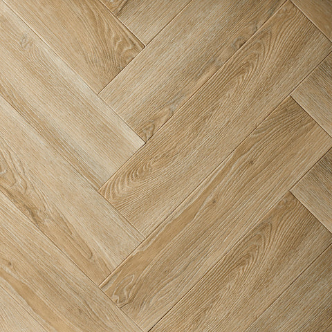 Lusso Ferrara Fawn Oak Herringbone Glue Down LVT Vinyl Flooring