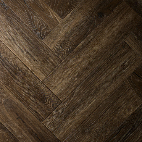 Lusso Ferrara Noble Oak Herringbone Glue Down LVT Vinyl Flooring