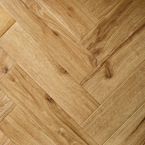 Lusso Ferrara Rural Oak Herringbone Glue Down LVT Vinyl Flooring